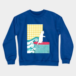 Surfing Cat Crewneck Sweatshirt